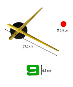Alternative view of Kleebitavate numbritega seinakell 80-90cm