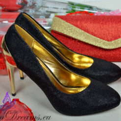 Mustad kingad kuldse kontsaga