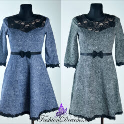 Poolkäistega kleit pitsdetailidega