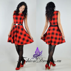 Alternative view of Ruuduline skater-kleit vööga