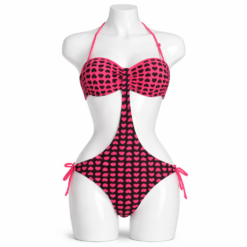 Südamemustriga monokiini-trikoo