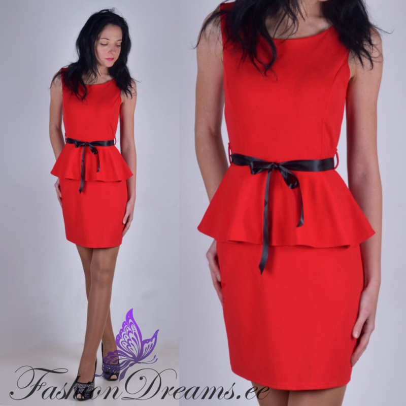 Peplum-kleit musta vööga - Image 3