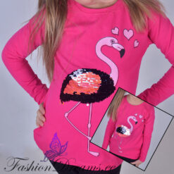 Alternative view of Värvimuutvate litritega pluus flamingoga