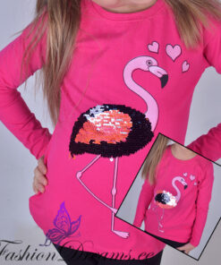 Alternative view of Värvimuutvate litritega pluus flamingoga