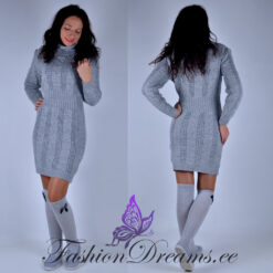 Helehall kudum-kleit, kampsun-kleit naistele