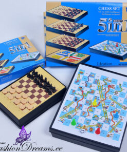 5in1 lauamängude komplekt - male, kabe, ümbermaailmareis jm