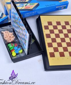 5in1 lauamängude komplekt - male, kabe, ümbermaailmareis jm