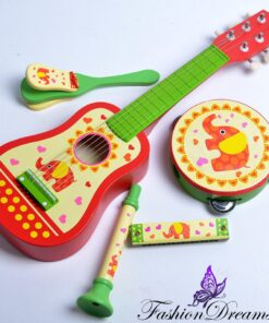 Puidust muusikariistade komplekt lastele