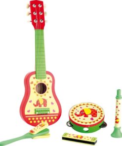 Puidust muusikariistade komplekt lastele