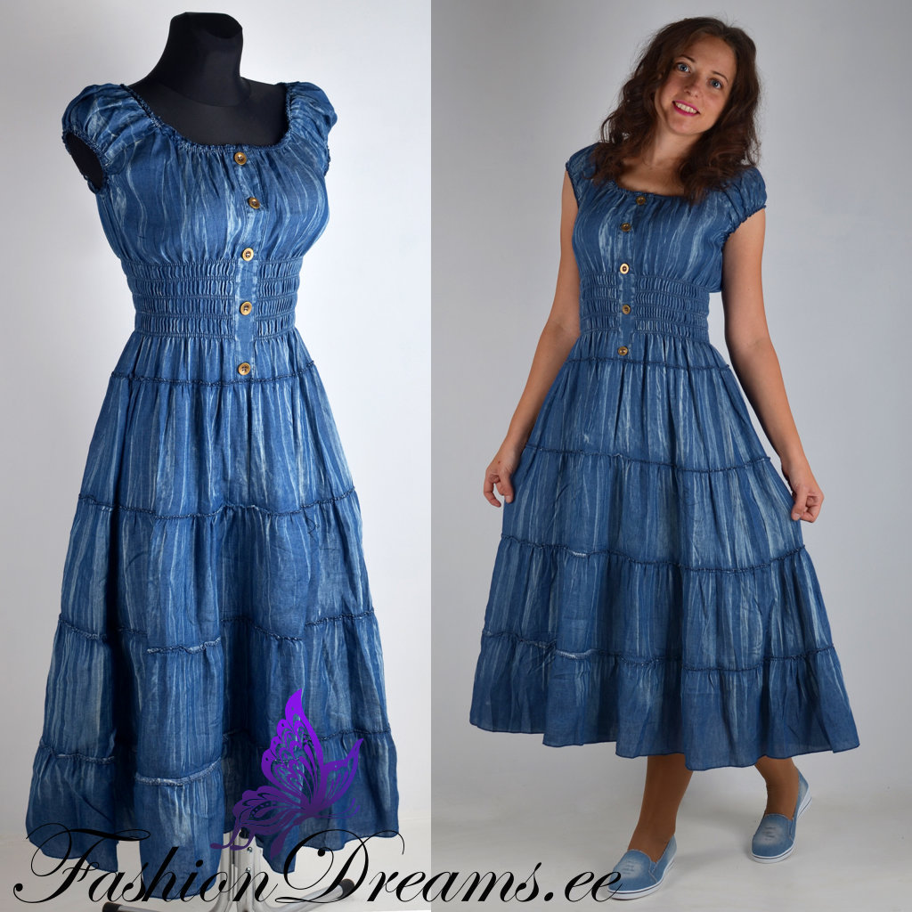 Pikk teksamustriga kleit