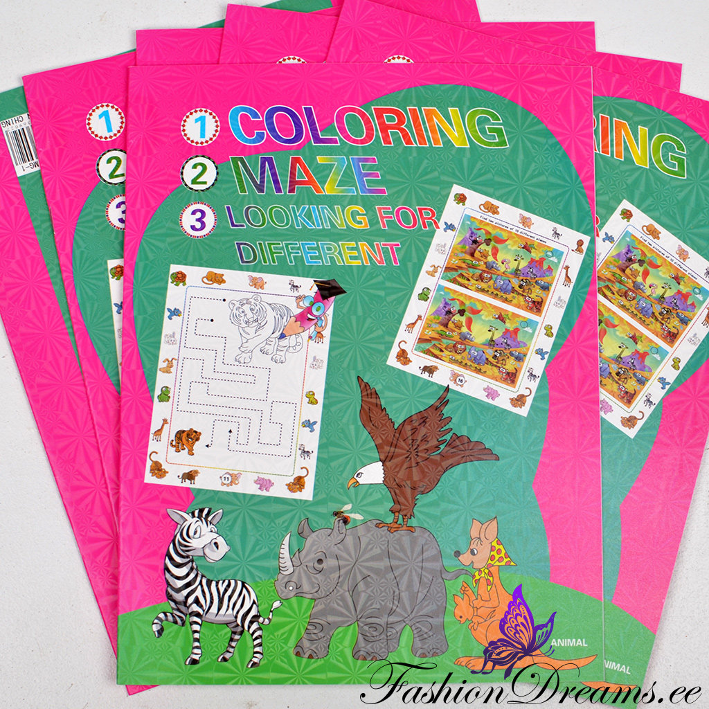 Värviraamat labürintide ja mõistatustega