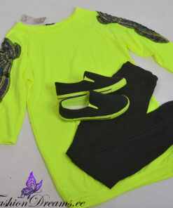 tuunika tiibadega neoonkollane