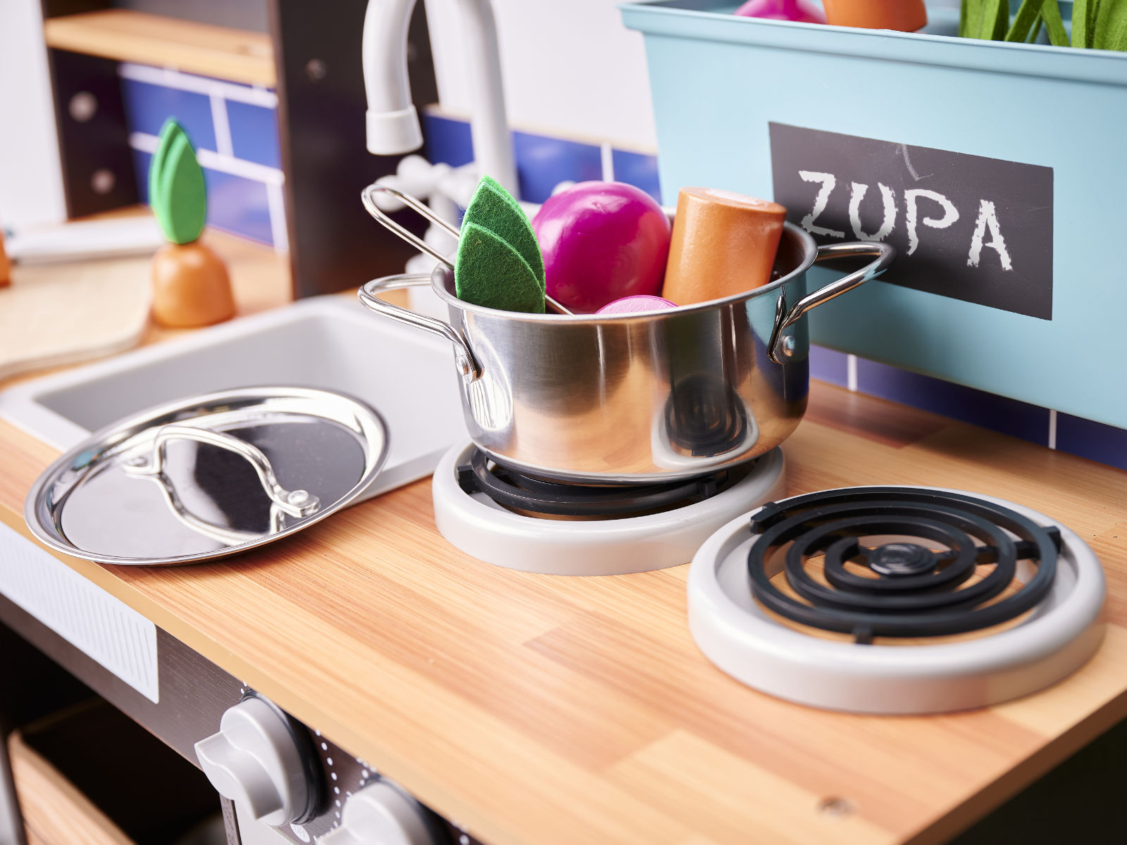 Puidust mänguköök koos tarvikutega 96cm – Soodukas.Com Puidust mänguköök koos tarvikutega 96cm - Image 3