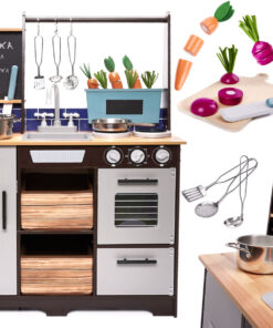 Puidust mänguköök koos tarvikutega 96cm