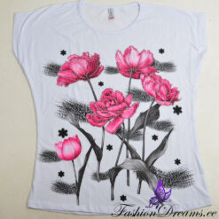 Alternative view of T-särk roosade lilledega