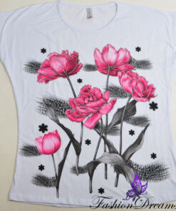 Alternative view of T-särk roosade lilledega