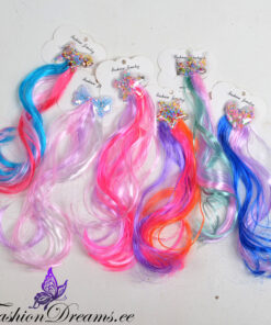 Juukseklamber värviliste juustega