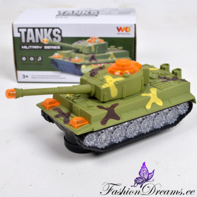 Liikuv tank heli- ja valgusefektidega