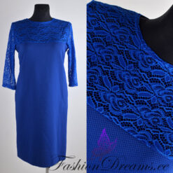 Sinine pitsiga kleit (44-52)