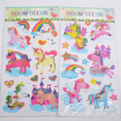 Ruumilised seinakleepsud ükssarvikutega