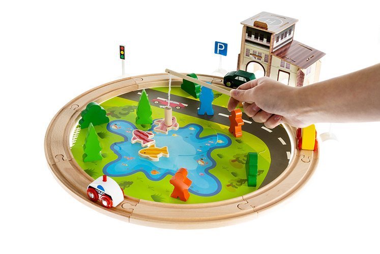 puidust autorada + magnetitega kalapüügimäng