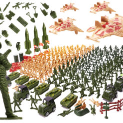 Sõdurifiguuride ja sõjamasinate komplekt