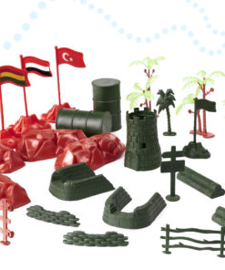 Sõdurifiguuride ja sõjamasinate komplekt