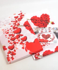 4-osaline voodipesu komplekt südametega 200x220cm