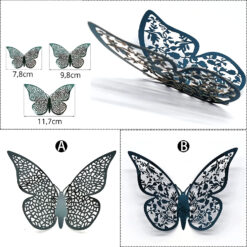 Alternative view of 3D liblikatega dekoratiiv-kleepsud - 24tk