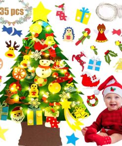 DIY vildist jõulupuu koos ehete ja tuledega