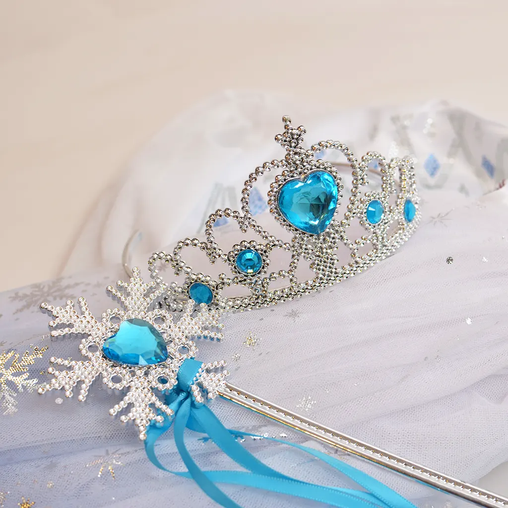 Frozen Elsa aksessuaarid - pats, kroon, kindad ja võlukepp - Image 2