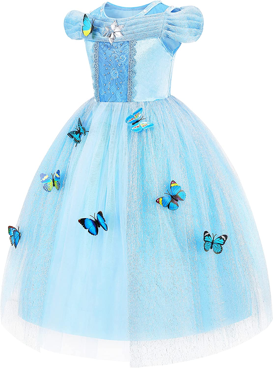 Printsessi kleit koos aksessuaaridega / Tuhkatriinu kostüüm liblikatega - Image 2