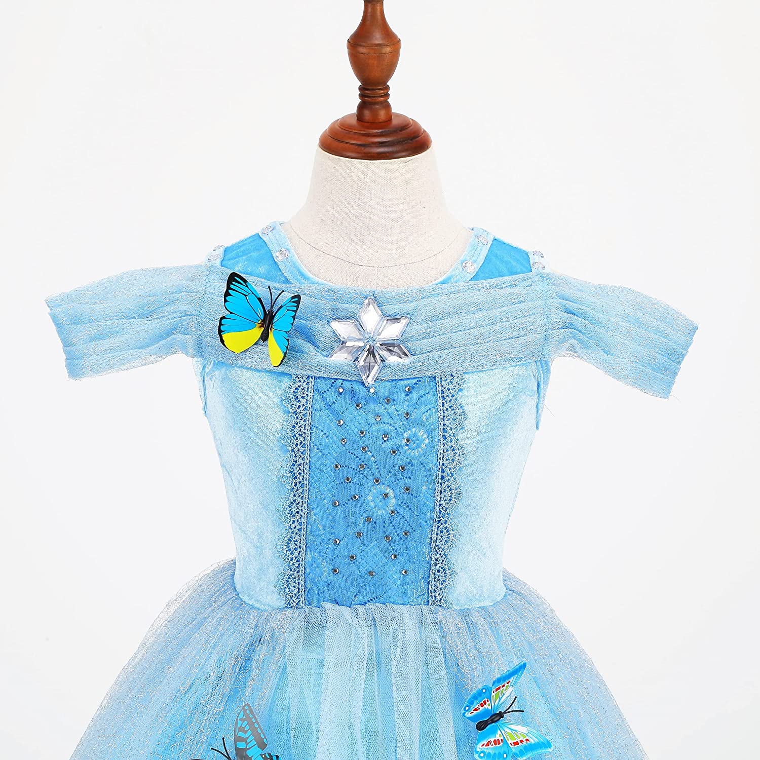 Printsessi kleit koos aksessuaaridega / Tuhkatriinu kostüüm liblikatega - Image 4