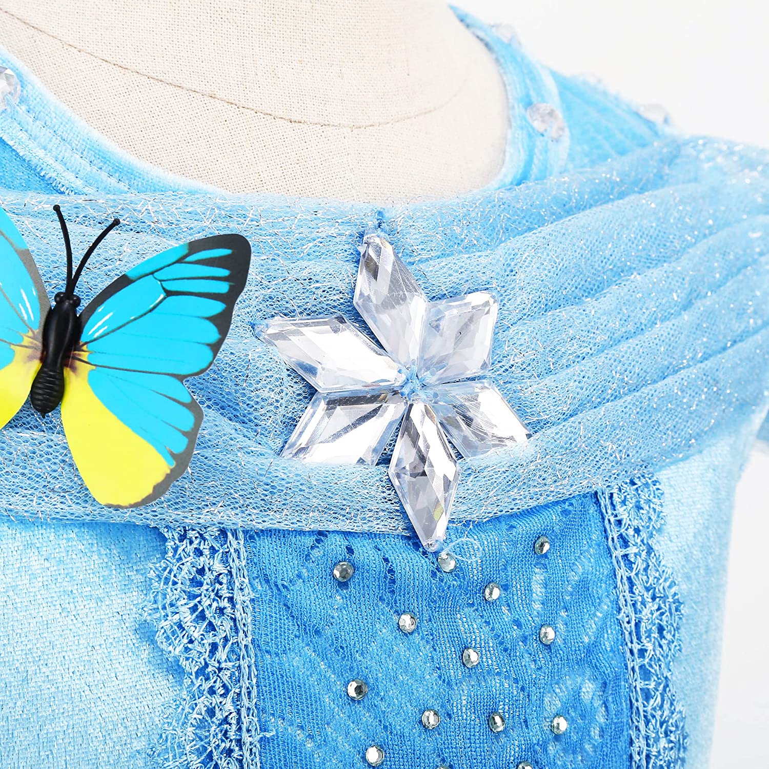 Printsessi kleit koos aksessuaaridega / Tuhkatriinu kostüüm liblikatega - Image 5