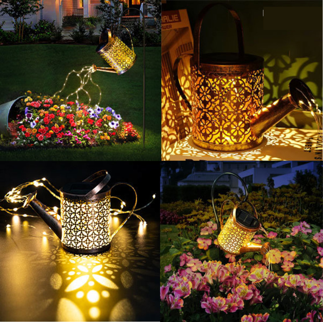 Päikesepatareiga dekoratiivne aiavalgusti - LED kastekann - Image 6