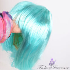 Lühike sinakasrohekine parukas Soodukas.Com