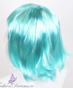 Lühike sinakasrohekine parukas