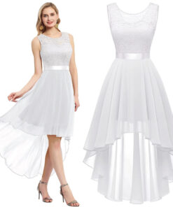 pidulik high low kleit valge