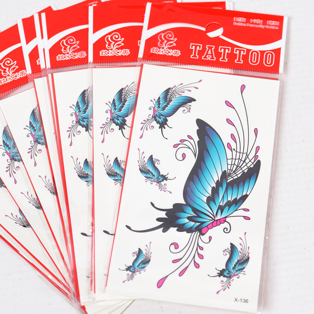 Ajutine tattoo liblikatega