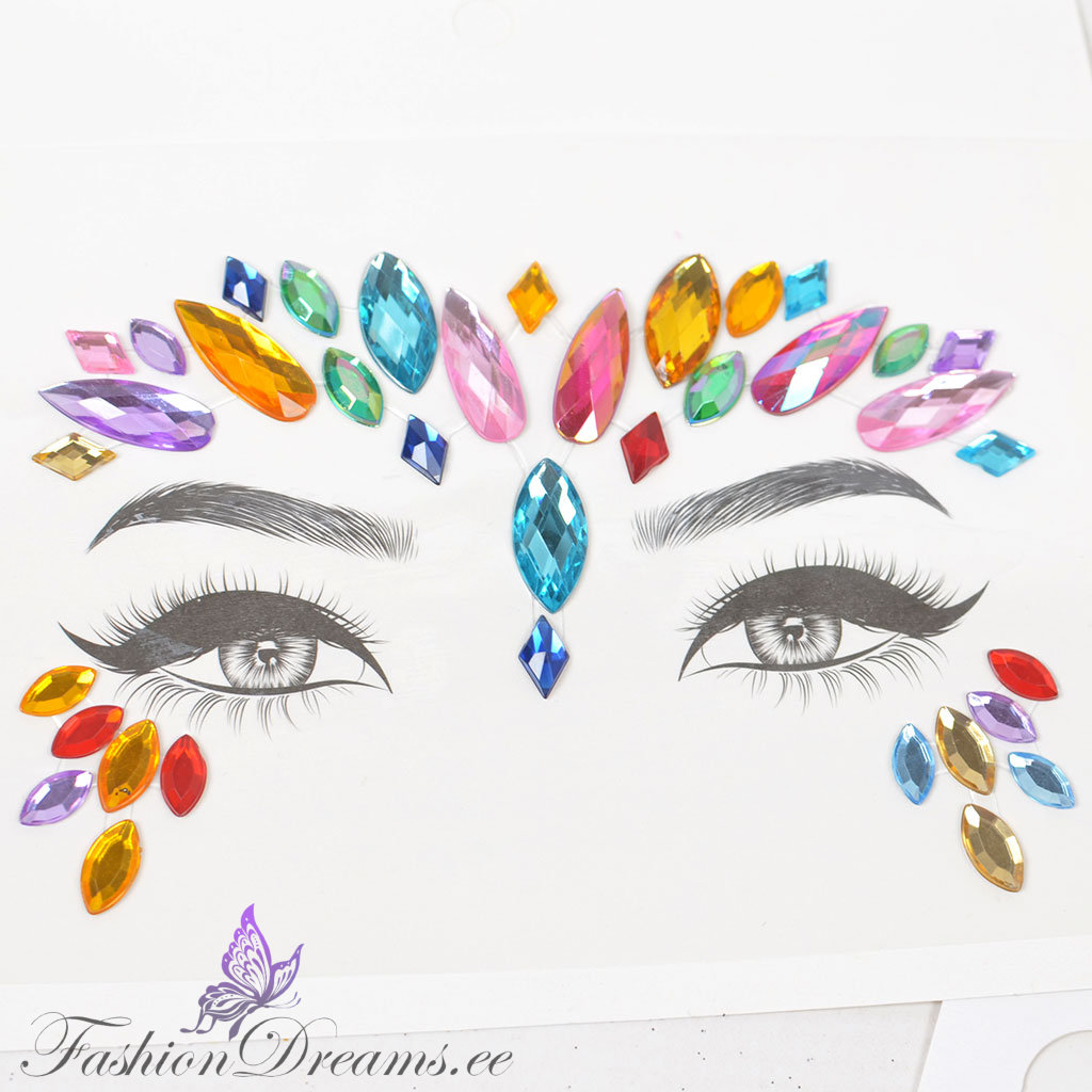 näokristallid, kleebitavad kivikesed näole