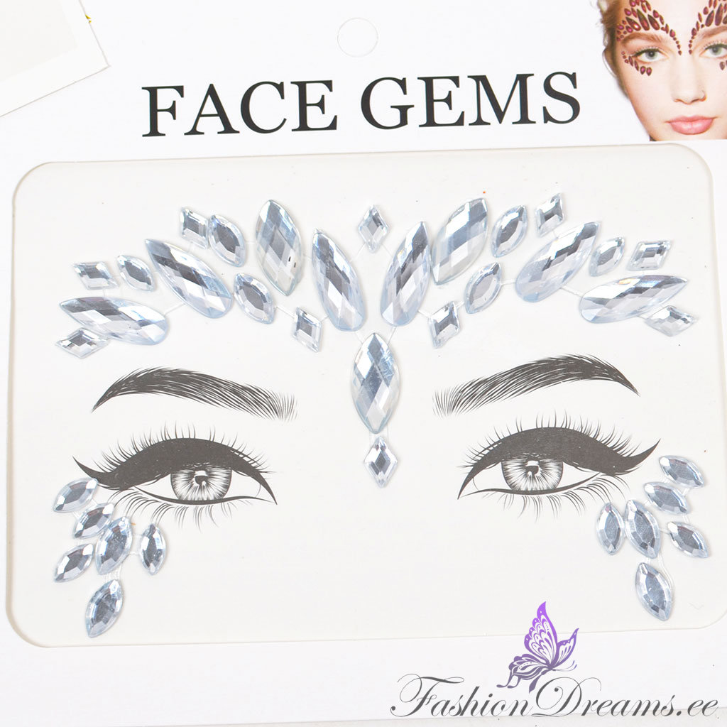 näokristallid, kleebitavad kivikesed näole