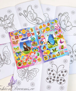 Alternative view of Kleepsudega värviraamat liblikatega