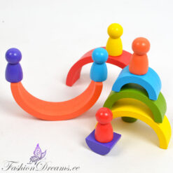 Puidust vikerkaare klotsid ja mängufiguurid Soodukas.Com