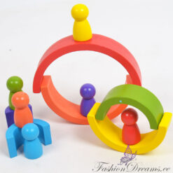 Puidust vikerkaare klotsid ja mängufiguurid Soodukas.Com