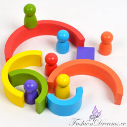 Puidust vikerkaare klotsid ja mängufiguurid Soodukas.Com