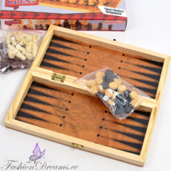 3in1 lauamängude komplekt - puidust male, kabe, backgammon Soodukas.Com