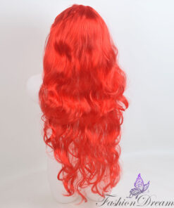 Punane pikkade juustega parukas