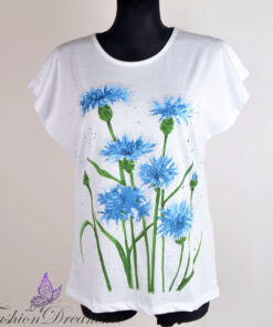 T-särk rukkililledega