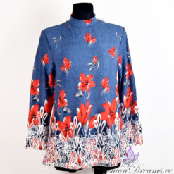 pikkade käistega pluus naistele