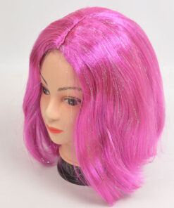 Roosa sädelev parukas